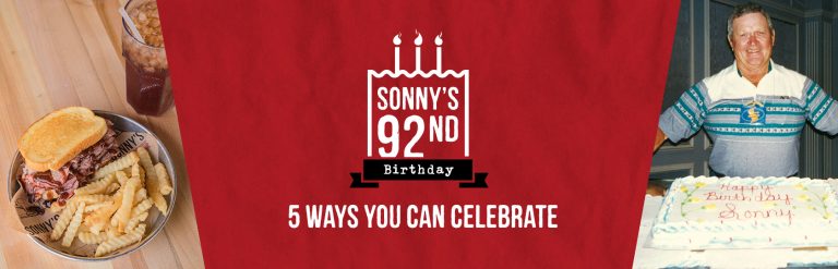 Sonny's 92nd Birthday lockup - 5 ways you can celebrate