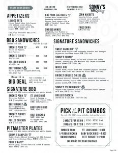 Palm-coast-menu - Sonny's BBQ