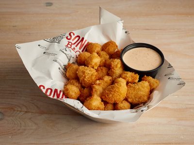 Spring seasonal menu cheese curds at Sonny's BBQ